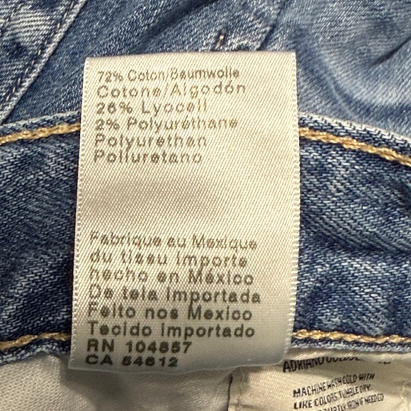 AG Ex-Boyfriend Slim Jeans Women’s 30 Med-Light Wash Raw Hem Slouchy Relaxed Fit - Picture 9 of 9